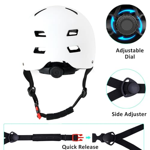 Image of Skateboard Bike Helmet,3 Sizes for Adults Youth Teen Kids Toddler | Adjustable for Men Women Boys Girls,Safety Certified Multi-Sport for Scooter Skate Bicycle Skating Rollerblading