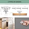 Cabinet Handles 10 Pack, Chrome Polished Cabinet Konbs, 35mm Dresser - View #8