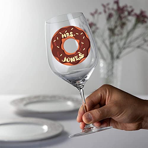 Verres à vin en forme de donuts 325ml pour pendaison de crémaillère - 6