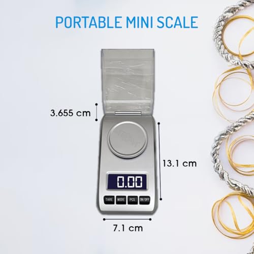 Image of Atom Electronic Pocket Digital Scale 50gms x 0.001gms | Digital Jewellery Scale | Atom A 204 Pocket Scale.