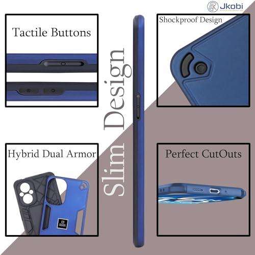 Image of Jkobi Back Cover Case for Tecno Spark 10 5G (Lightweight Hybrid Shockproof Polycarbonate| Slim Blue)