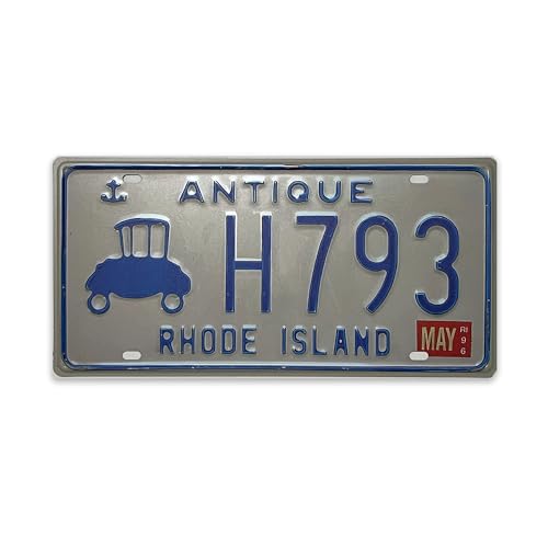 Retro Rhode Island License Plate Car Decor License Plates,Room Decoration,License Plate Souvenir,Retro Rusty Metal License Plate Souvenir Front of Car Decorative 12"X6"-39