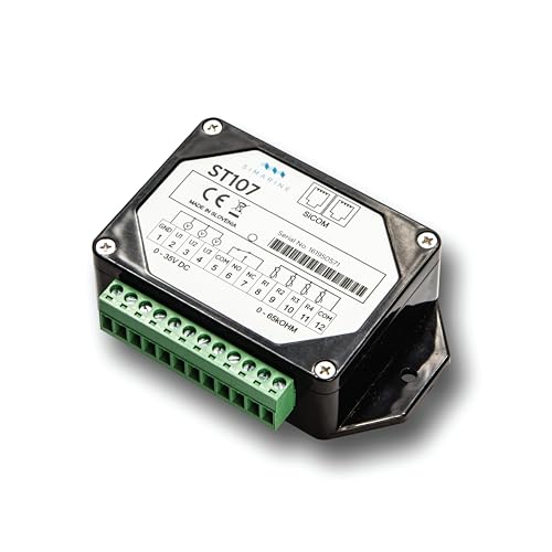 Simarine Tank Level Module ST107: 4 Resistance & 3 Voltage Inputs, Temperature Monitoring, Programmable Alarm Relay, Metal & Plastic, Compatible with Simarine PICO & VIA