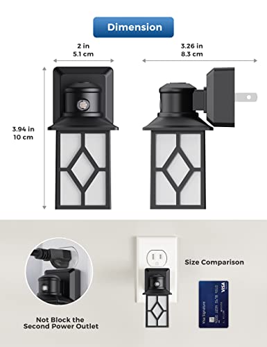 Lohas Night Light Plug In, 2 Pack Decorative Night Light Plug Into Wall, Dusk-To-Dawn, Daylight 5000K, Adjustable Brightness(30/60Lm), Vintage Farmhouse Decor, Rustic Nightlight For Bedroom Hallway #TOP5