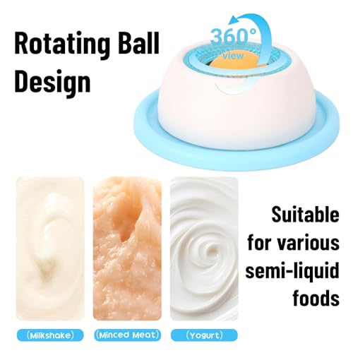 Schleckball Hund Katze, Lick Bowl Leckball für Hunde, Leckspielzeug Lick Sphere, Schleckkugel Schleck Ball Hund, Leckkugel Slow Feeder Dog Toys (Blau)