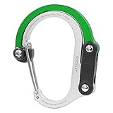 HEROCLIP Hybrid Gear Clip - (Medium) Purse Hook Rotating Handbag Clip Women's Bag Hanger, Stroller Hook Diaper Bags (Green)