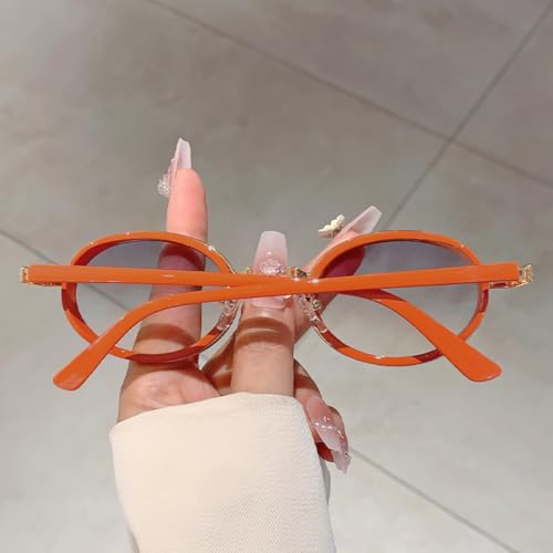Lunettes de soleil ovales vintage léopard contre l'éblouissement