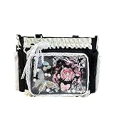 ita bag pencil case 【MODA QUOTIDIANA】La struttura leggera e il classico colore nero rendono questa borsa a tracolla da donna un accessorio versatile per l'uso quotidiano. Perfetta per outfit casual, viaggi, cosplay, concerti e come regalo