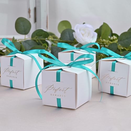 Image of Double Face Turquoise Satin Ribbon 1 /4 inch X 50 Yards Polyester Turquoise Ribbon for Gift Wrapping Very Suitable for Weddings Party Hair Bow Invitation Decorations and More