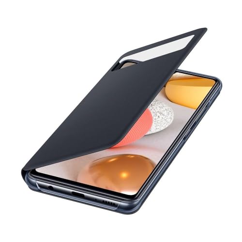 Samsung S View Wallet EF-EA426P Étui de Protection Antichoc avec fenêtre de visualisation intégrée pour Galaxy A42 5G Noir