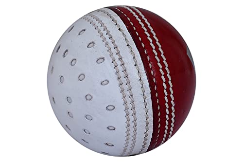 image for BT Cricket ball Expert Cricket Ball Red/White Swing Practice Dotted 15