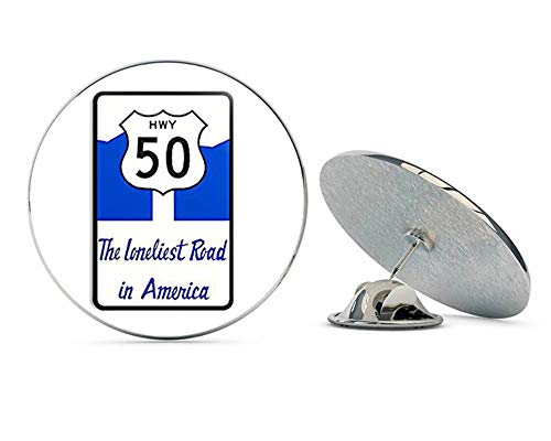 Highway 50 The Loneliest Road in America (Vintage Travel rv) Metal 0.75