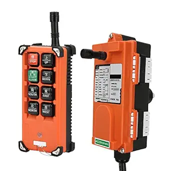 Crane Remote Control, Electric Lift Hoist Radio Wireless Button Switch Hoist Remote Control, for Bridge Crane/Overhead Crane Industrial Control