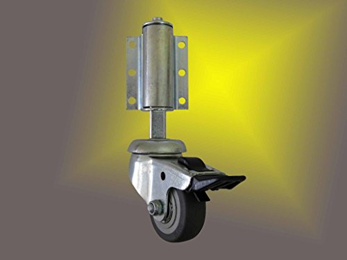 Leiterlenkrolle - Lenkrolle mit Feststeller - Leiterrolle - Federrollen - Radø50mm Leiterrolle gefedert Cover