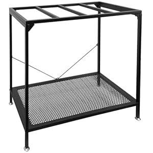 tongmo 40 Gallon Fish Tank Stand, 2 Stands Metal Aquarium Stand, Aquarium Turtle Tank (40 Gallon-Black)
