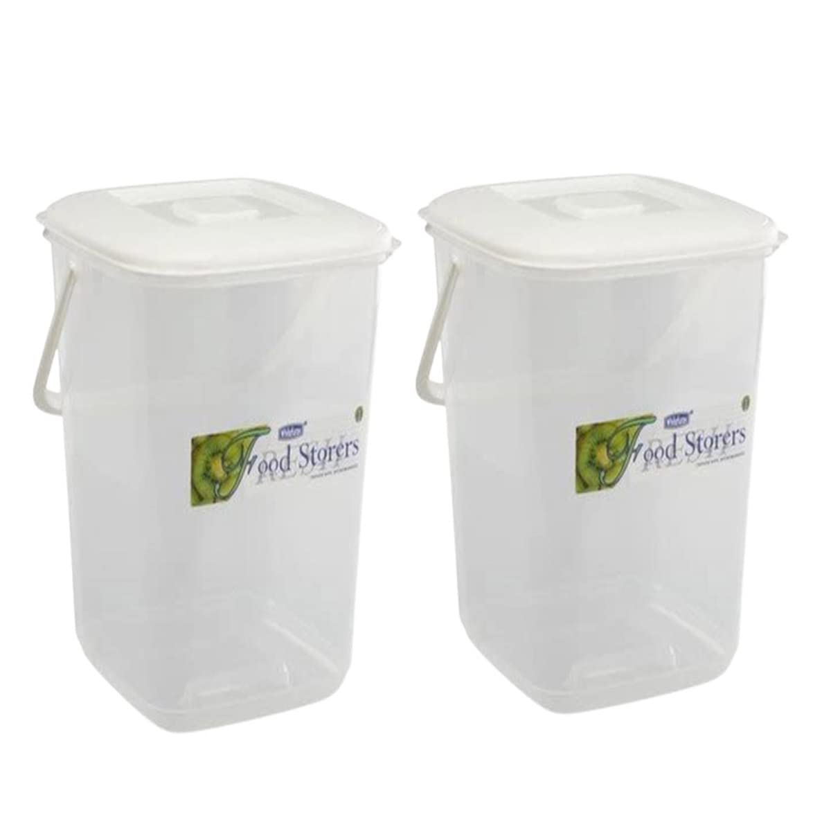Pride Home & Garden PHG Airtight Plastic Food Storage Canister | BPA Free Food Canisters for Pantry Organisation and Storage | Recyclable Food Canister for Storage | 10 Litre | Pack of (2)