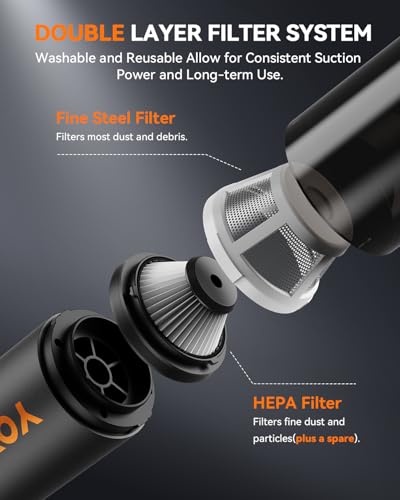 Car Vacuum Rechargeable 21000Pa Powerful Suction Handheld Vacuum Cordless - image 5