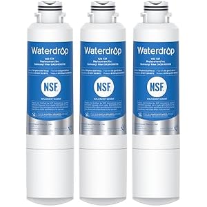 Waterdrop Refrigerator Water Filter, Replacement for Samsung HAF-CIN/EXP, DA29-00020B, DA97-08006A, RF263BEAESR, RF28HMEDBSR, RF263TEAESG, RF4287HARS, 3 Filters