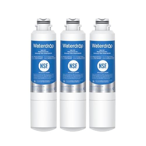 Waterdrop DA29-00020B Refrigerator Water Filter, Replacement for Samsung HAF-CIN/EXP, DA29-00020A/B, DA29-00020B-1, RF263BEAESR, RF28HMEDBSR, RF263TEAESG, RF4287HARS, 3 Filters (Package May 