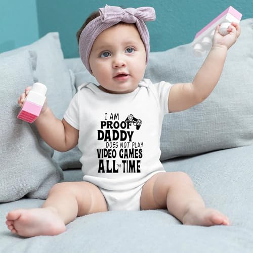 Image of Hi Daddy Bodysuit for Baby Hello Daddy Pregnancy Announcement for Husband I Love Daddys Baby Romper