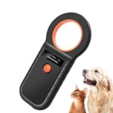 Haustier Mikrochip Scanner, Chip Lesegerät für Haustier ID, Pet Scanner mit heller OLED-Anzeige, Speicher für 128 Tag-Informationen, Tierverfolgung, kompatibel mit ISO 11784/11785, FDX-B und ID64 RFID