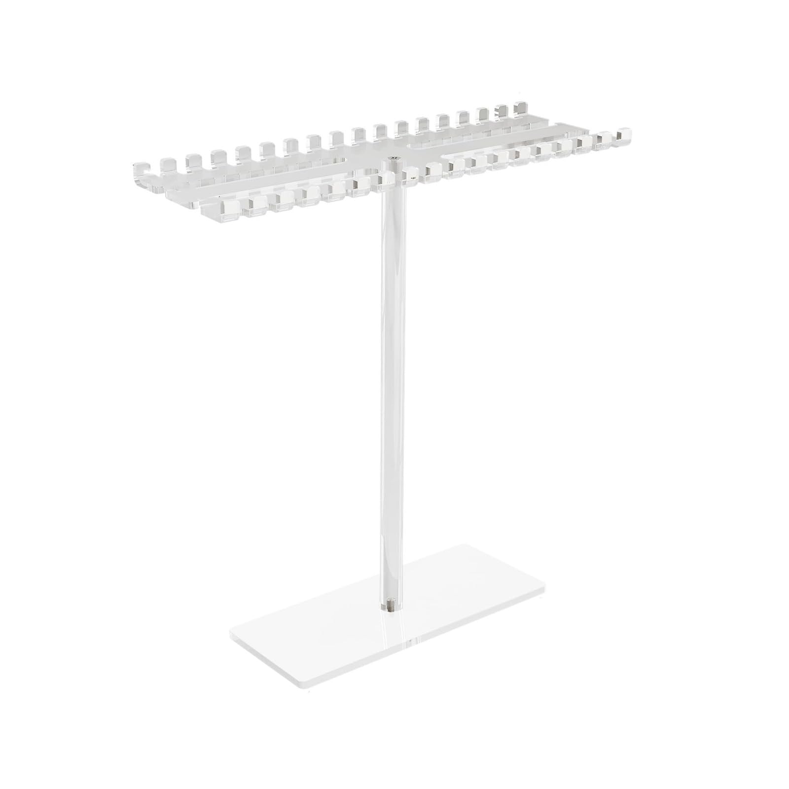 Kalttoy Space Efficient Jewelry Display Rack with 36 Hook Organiser for Necklaces Bracelets Rings Vertical Shelf for Countertops Space Saving Jewelry Display Holder