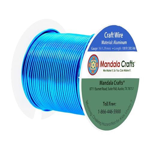 image for Mandala Crafts 16 Gauge Anodized Aluminum Craft Wire for Jewelry Makin