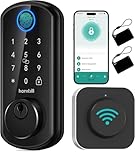 Hornbill Smart WiFi Front Door Lock: Keyless Entry Fingerprint Deadbolt - Alexa Bluetooth Electronic Keypad Door Locks for House Apartment Auto Lock Smart Life APP Black Remote Control