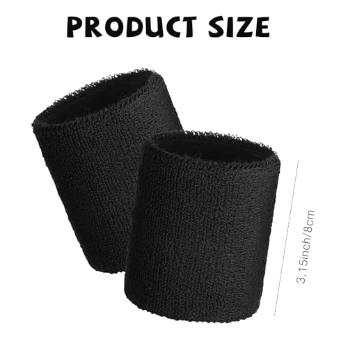 willbond 8 pack wrist sweatbands sports wristbands tennis sweatbands neon 80s thick cotton gymnastics sweat band international sports athletic wristband for men women party supplies