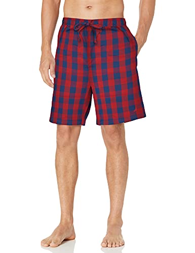 Image of Nautica Men's Soft Woven 100% Cotton Elastic Waistband Sleep Pajama Short
