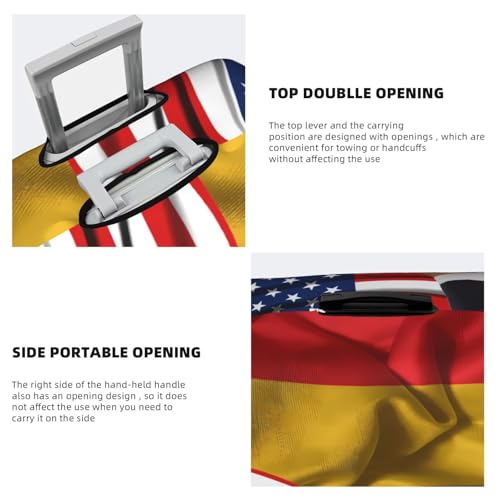 Travel Luggage Cover America Flag And Belgium Flag Fashion Washable Baggage Suitcase Protector Fit For Luggage X-Large4