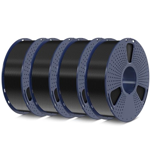 Image of SUNLU PETG Filament 1.75mm 4KG Bundle (4x1kg Black),Good Layer Adhesion,Weather-Resistant & High Impact for Outdoor Parts and Mechanical Gears, Less Stringing, Dimensional Accuracy + /- 0.02mm.