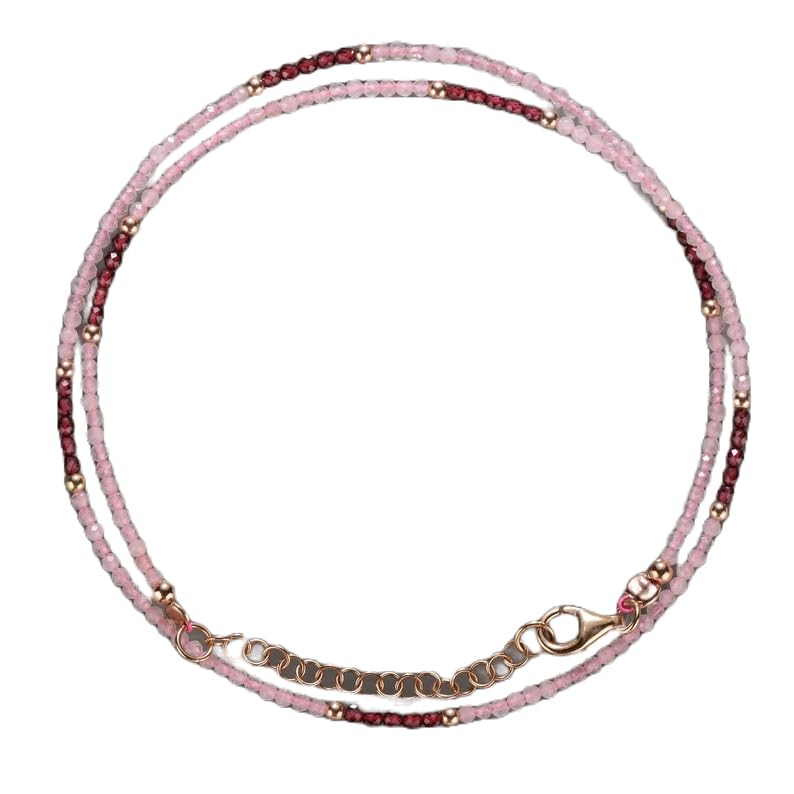 Collier quartz rose véritable améthyste bijoux en cristal naturel pour femme 16 pouces