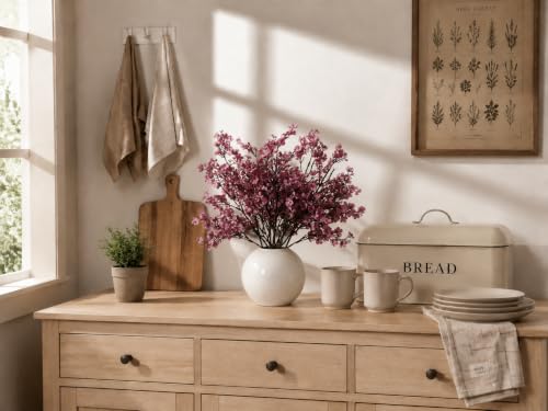 Image of Mandy's 6 Bundles Artificial Dusty Pink Baby's Breath Flowers