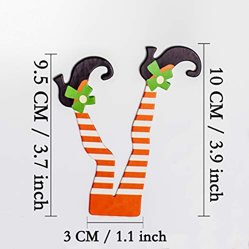 Whaline Halloween Cupcake Toppers Witch Boot Paper Cupcake Decorations For Cupcake Dish Decoration Party Supplies, 30 Pack #TOP2