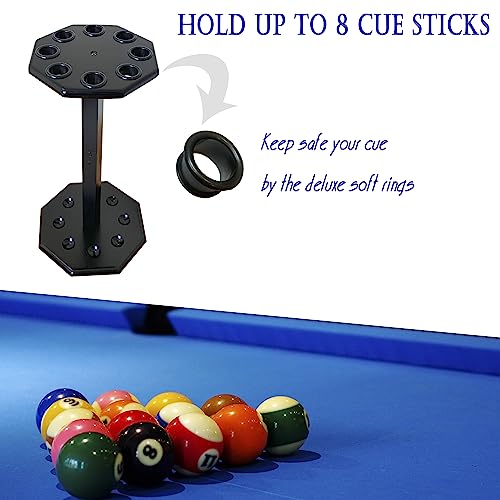image for GACCO BILLIARDS Freestanding Billiard Cue Rack, Pool Table Accessories
