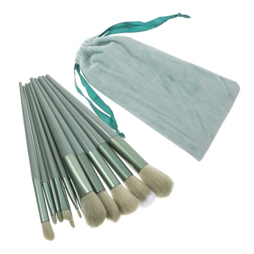 VALICLUD Makeup Brush Green Powder Blusher Cosmetics Beauty Supply for Liquid Foundation for Daily Use and Professional Makeup Application