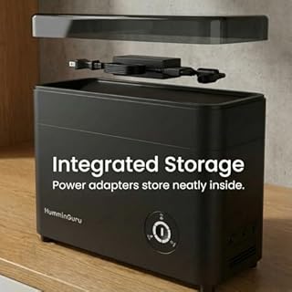 HumminGuru Macchina Lavadischi Ad Ultrasuoni: Macchina per la pulizia di dischi in vinile ad ultrasuoni da 40 kHz con asciugatura automatica, 1Y garanzia (HG01 con adattatori per dischi da 7'' e 10'')