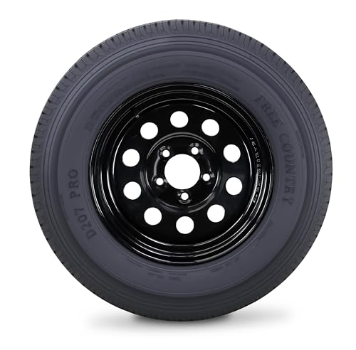 Image of Free Country Trailer Tire Wheel ST175 /80R13 6-Ply C 91N 5X4.5 Black Mod Rim