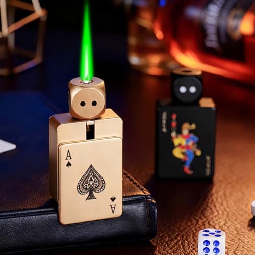 Encendedor Giratorio Antiestrés con Dados 360° Negro miniatura 5