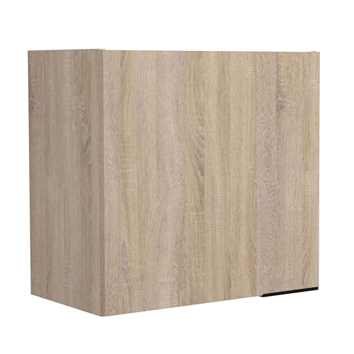 Miroytengo Módulo Superior Cocina Arko en Color Madera Claro y Negro 1 Puerta melamina 60x57.9x35.6 cm