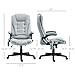 6-Point Massage & Heated Office Chair with Remote, High Back Executive Chair in Cooling Linen, Reclines with Adjustable Armrests for All-Day Comfort, Light Gray