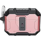 【Moschettone portatile】 Viene fornito con una robusta clip a moschettone in metallo, tiene saldamente, rendendolo comodo e sicuro per trasportare gli AirPods Pro 2 2022 ovunque, evitando che si perda