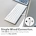 Macally Small Wired Keyboard for Mac and Windows - 78 Scissor Switch Keys Compatible Apple Keyboard - USB Mini Keyboard That Saves Space and Looks Great - Plug and Play Wired Mac Keyboard - Aluminum