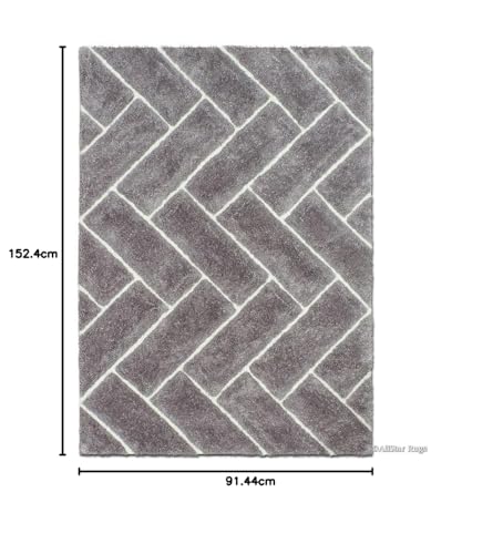 Image of Modern Quality Carpet /Trending Design Hand Woven Fluffy Rug /Mats for Bedroom /Dinning Hall /Living Room 2-inch Thick [Size 3x5 feet]