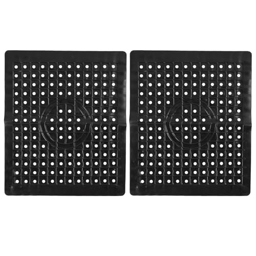 EceoThsy 2 Pcs Tappetino Per Lavello Della Cucina in Silicone Antiscivolo, Tappetino Quadrato Tagliabile Per Drenaggio Rapido, Protezione Per Utensili E Bicchieri, Nero Tappetino Per Lavandino Cucina
