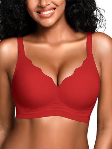 Image of Seamless Jelly Bras for Women No Underwire with Support - Wireless Bralettes Everyday Full Coverage Comfort Tshirt Bra