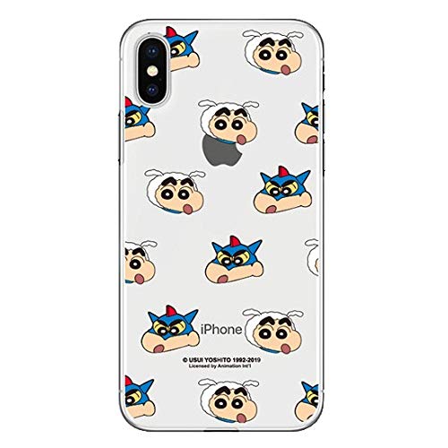 iPhone16 Pro Max 用 クレヨンしんちゃん クリア ケース 【日本国内から発送】 CrayonShinchan Face Pattern S1 Clear Case アイフォン 16 プロ マックス 対応 TPU ゼリー キャラクター カバー