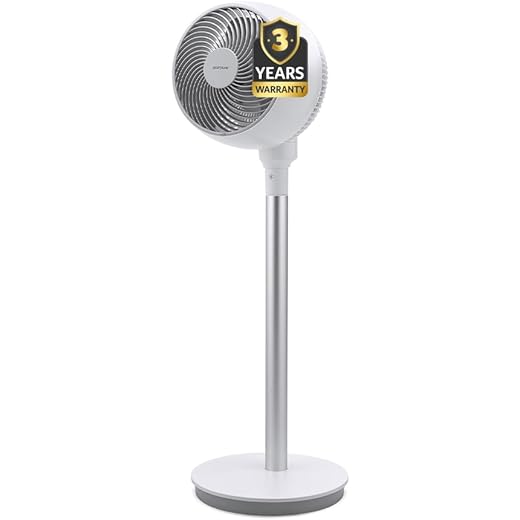 Acerpure Cozy F1 Pedestal Fan with Air Circulator |3years warranty | Energy efficient BLDC motor|Remote control| 3D airflow technology|Swing mode|12 speed control and LED display|Whisper-quiet(White)
