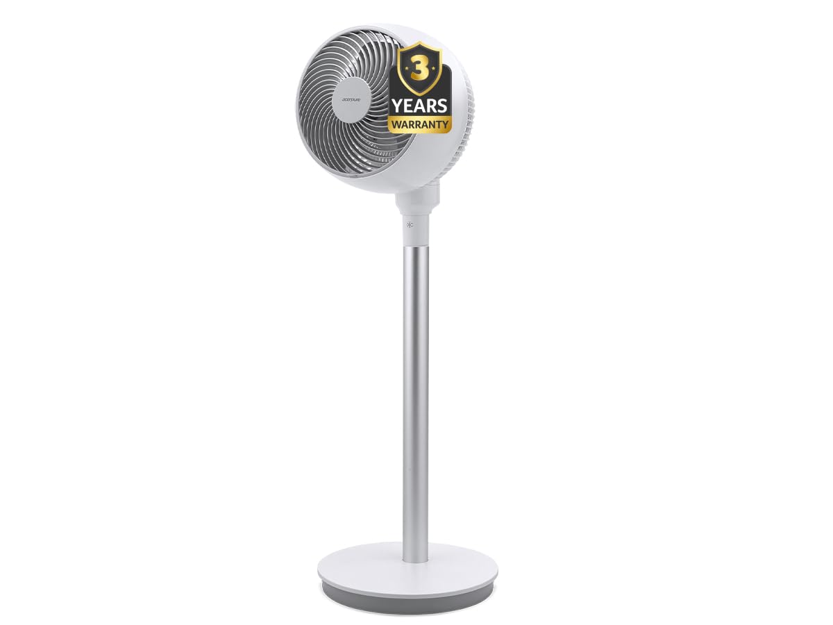 Acerpure Cozy F1 Pedestal Fan with Air Circulator |3years warranty | Energy efficient BLDC motor|Remote control| 3D airflow technology|Swing mode|12 speed control and LED display|Whisper-quiet(White)-image-16